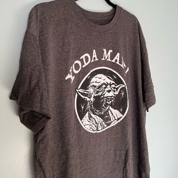 Star Wars Licensed T-Shirt Yoda Man! Funny Saying Shirt Men’s XL Grey/Gray - Picture 3 of 4